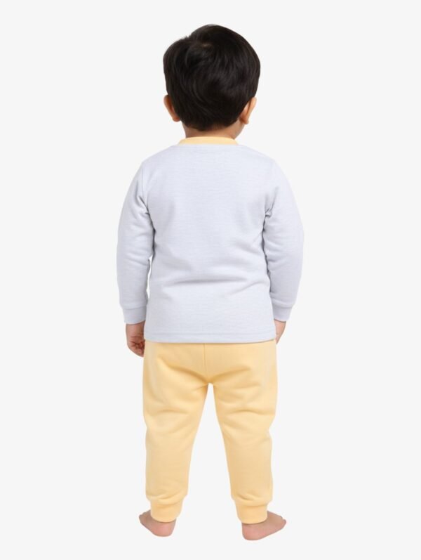 Funny Bear 100% Pure Cotton Full Sleeves Baby Boy Clothes Set Bear & Text Print