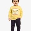 Funny Bear 100% Pure Cotton Long Sleeves Baby Boy Clothing Sets Dinosaur & Text Print