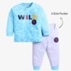 Funny Bear 100% Pure Cotton Full Sleeves Baby Girl Outfit Sets Text Print