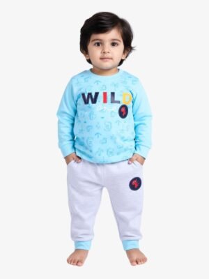 Funny Bear 100% Pure Cotton Full Sleeves Baby Boy Outfit Sets Text Print