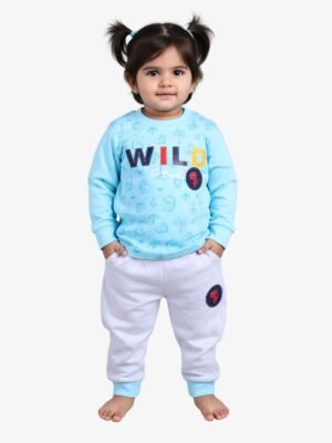Funny Bear 100% Pure Cotton Full Sleeves Baby Girl Outfit Sets Text Print