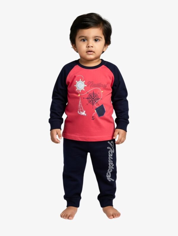 Tiny Style (B2C) (38) Funny Bear 100% Pure Cotton Full Sleeves Printed Baby Boy Clothing Sets