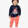 Funny Bear 100% Pure Cotton Full Sleeves Baby Girl Clothing Sets With Basketball & Text Print