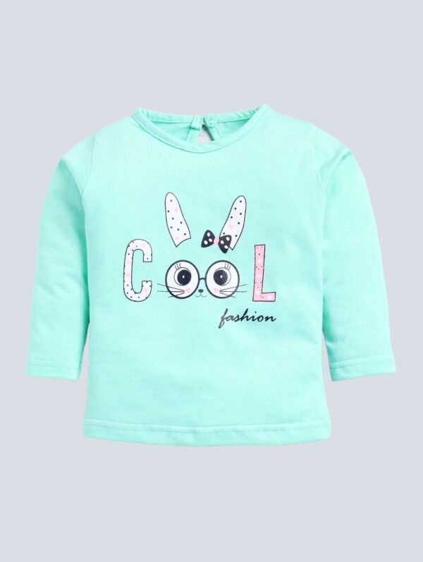 Funny Bear 100% Pure Cotton Full Sleeves Top for Baby Girl