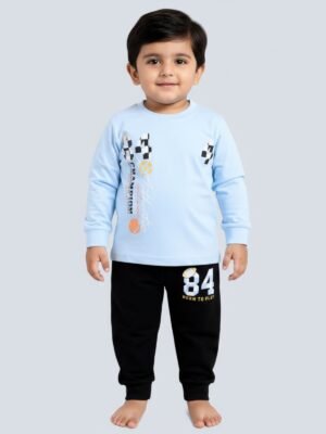 Funny Bear 100% Pure Cotton Full Sleeve Cute Baby Boy Clothing Sets Printed