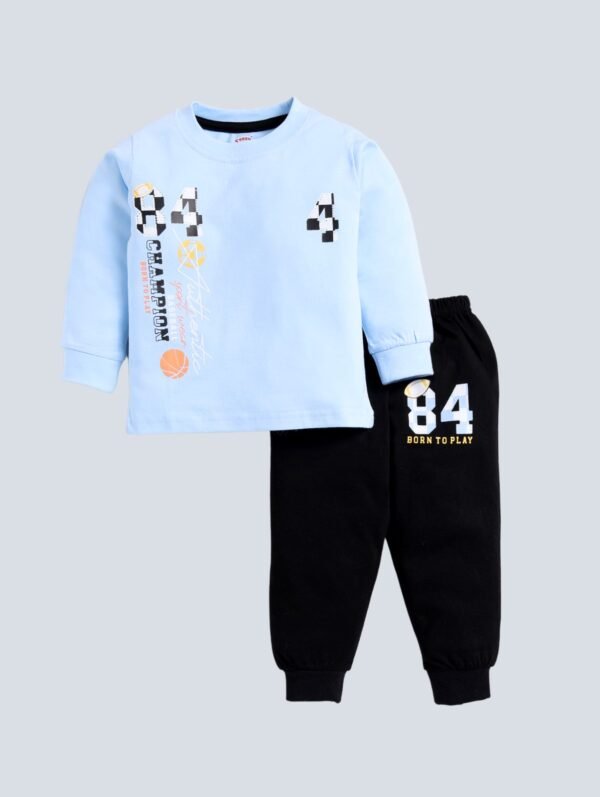 Funny Bear 100% Pure Cotton Full Sleeve Cute Baby Boy Clothing Sets Printed