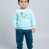 Funny Bear 100% Pure Cotton Full Sleeve Baby Boy Sweatshirt and Sweatpants Set Printed