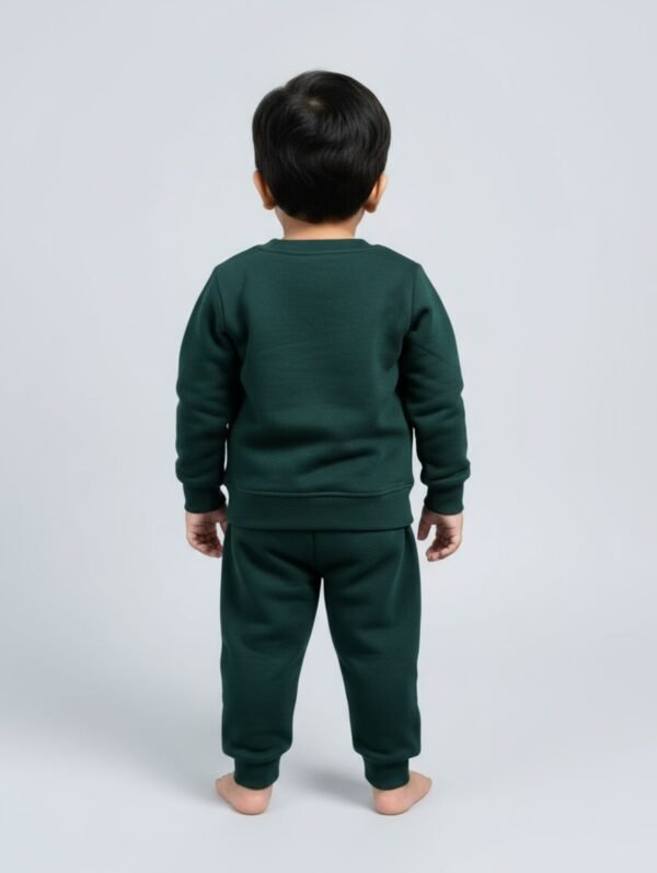 Funny Bear 100% Pure Cotton Fleece Full Sleeve Baby Boy Sweatshirt and Sweatpants Set Printed