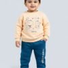 Funny Bear 100% Pure Cotton Fleece Full Sleeve Baby Boy Sweatshirt and Sweatpants Printed