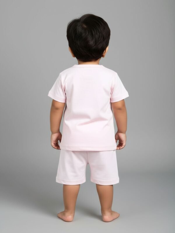 Funny Bear 100% Pure Cotton Half Sleeves Boys T shirt and Shorts Printed