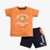 Funny Bear 100% Pure Cotton Half Sleeves Boys Half Pant and T-shirt Set Printed