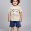 Funny Bear 100% Pure Cotton Half Sleeves Boys Half Pant and T-shirt Set Printed