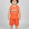 Funny Bear 100% Pure Cotton Sleeveless Baby Boys T shirt & Shorts Set Printed
