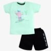 Funny Bear 100% Pure Cotton Half Sleeves Baby Boys T shirt & Shorts Set Printed