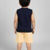 Funny Bear 100% Pure Cotton Sleeveless Baby Boys T-shirt & Shorts Set Printed