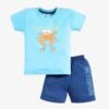 Funny Bear 100% Pure Cotton Half Sleeves Boys Shorts and Tee Shirts Set Printed