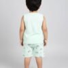 Funny Bear 100% Pure Cotton Sleeveless Boys Shorts and T-Shirts Set Printed
