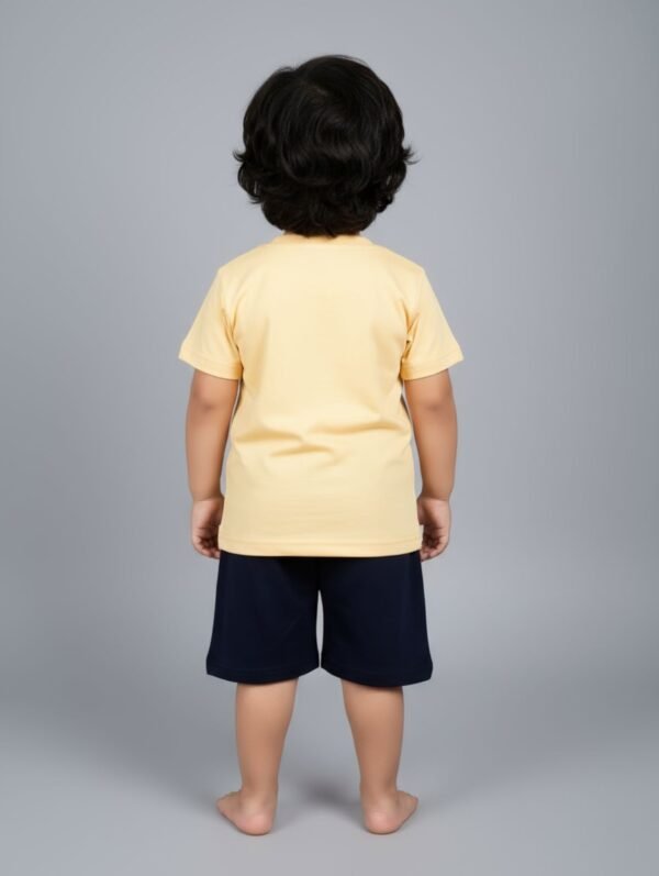 Funny Bear 100% Pure Cotton Half Sleeves Boys Shorts and T-Shirts Set Printed