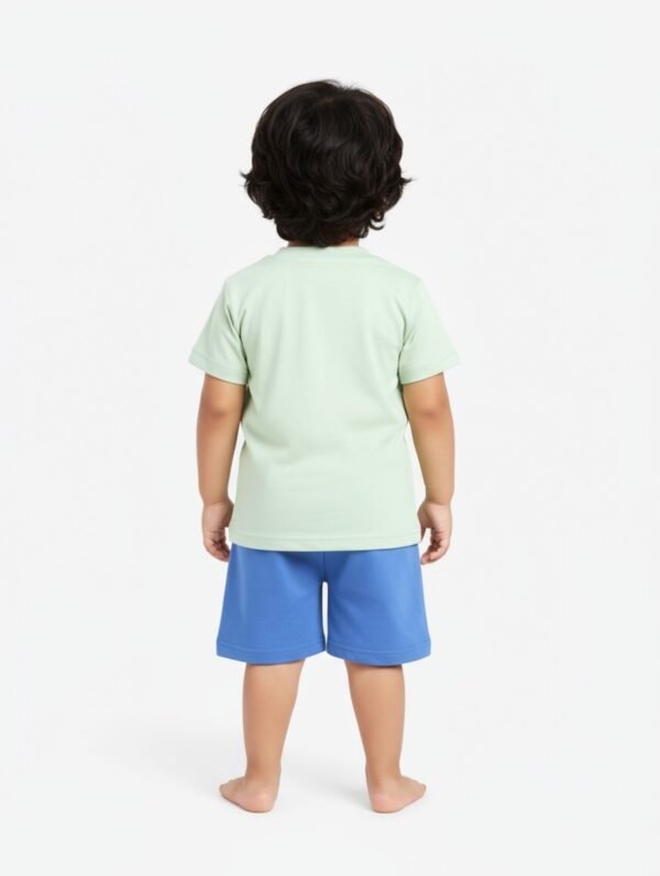 Funny Bear 100% Pure Cotton Half Sleeves Baby Boys T shirt Shorts Set Printed