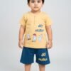Funny Bear 100% Pure Cotton Half Sleeves Baby Boy T shirt Shorts Set Printed