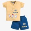 Funny Bear 100% Pure Cotton Half Sleeves Baby Boy T shirt Shorts Set Printed