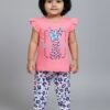 Funny Bear 100% Pure Cotton Baby Girl Tops and Leggings Printed