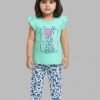 Funny Bear 100% Pure Cotton Baby Girl Tops and Leggings Printed