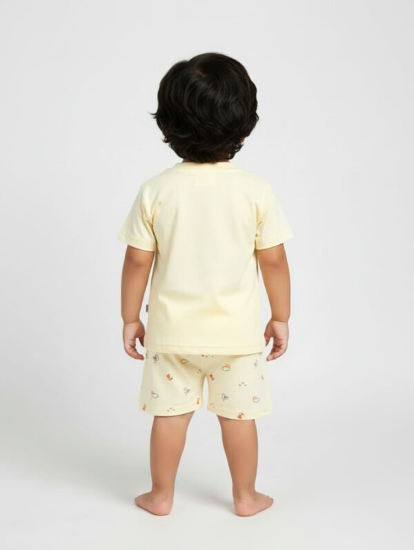 Funny Bear 100% Pure Cotton Half Sleeves Baby Boy T shirt Shorts Set Printed