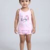 Funny Bear 100% Pure Cotton Baby Girl Top and Shorts Printed